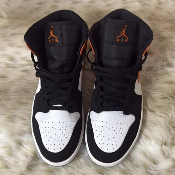 Air Jordan Black and Orange Sneakers
